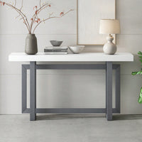 Extra Long Contemporary Console Table With Wood Top For Entryway Hallway Living Room Foyer And Corridor