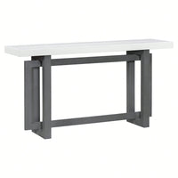 Extra Long Contemporary Console Table With Wood Top For Entryway Hallway Living Room Foyer And Corridor