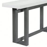 Extra Long Contemporary Console Table With Wood Top For Entryway Hallway Living Room Foyer And Corridor
