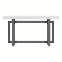 Extra Long Contemporary Console Table With Wood Top For Entryway Hallway Living Room Foyer And Corridor