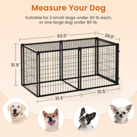 Spacious 63 Inch Dog Crate And Playpen For Small To Medium Dogs Indoor Use With Top Cover