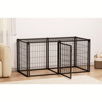 Spacious 63 Inch Dog Crate And Playpen For Small To Medium Dogs Indoor Use With Top Cover