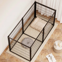 Spacious 63 Inch Dog Crate And Playpen For Small To Medium Dogs Indoor Use With Top Cover