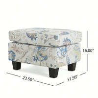 Elegant Upholstered Ottoman With Storage And Stylish Design For Living Room Or Bedroom