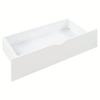 Elegant Full Size Platform Bed With Two Storage Drawers And Stylish Headboard, Footboard, And Roof Design In White