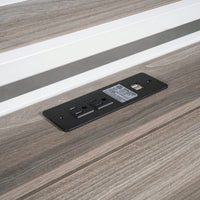 Queen Size Metal Platform Bed Frame With Trundle USB Ports And Slat Support No Box Spring Required Black