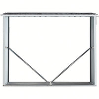 Galvanized Steel Log Storage Shed With Roof For Firewood Backyard Garden Patio 70.9 Inches