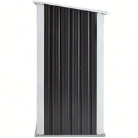 Galvanized Steel Log Storage Shed With Roof For Firewood Backyard Garden Patio 70.9 Inches