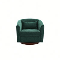 Comfy Swivel Accent Chair With Wood Base For Living Room Stylish Upholstered Sofa Chair