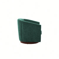 Comfy Swivel Accent Chair With Wood Base For Living Room Stylish Upholstered Sofa Chair