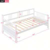 Multifunctional Twin Size Espresso Solid Wood Daybed For Stylish Space Saving Solutions