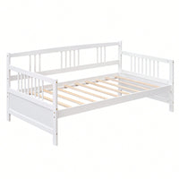 Multifunctional Twin Size Espresso Solid Wood Daybed For Stylish Space Saving Solutions