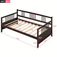 Multifunctional Twin Size Espresso Solid Wood Daybed For Stylish Space Saving Solutions