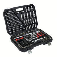 216-Piece Portable Tool Kit And Socket Wrench Set For Home Repairs Includes Case Ratchet Wrenches Ideal For Men And Women