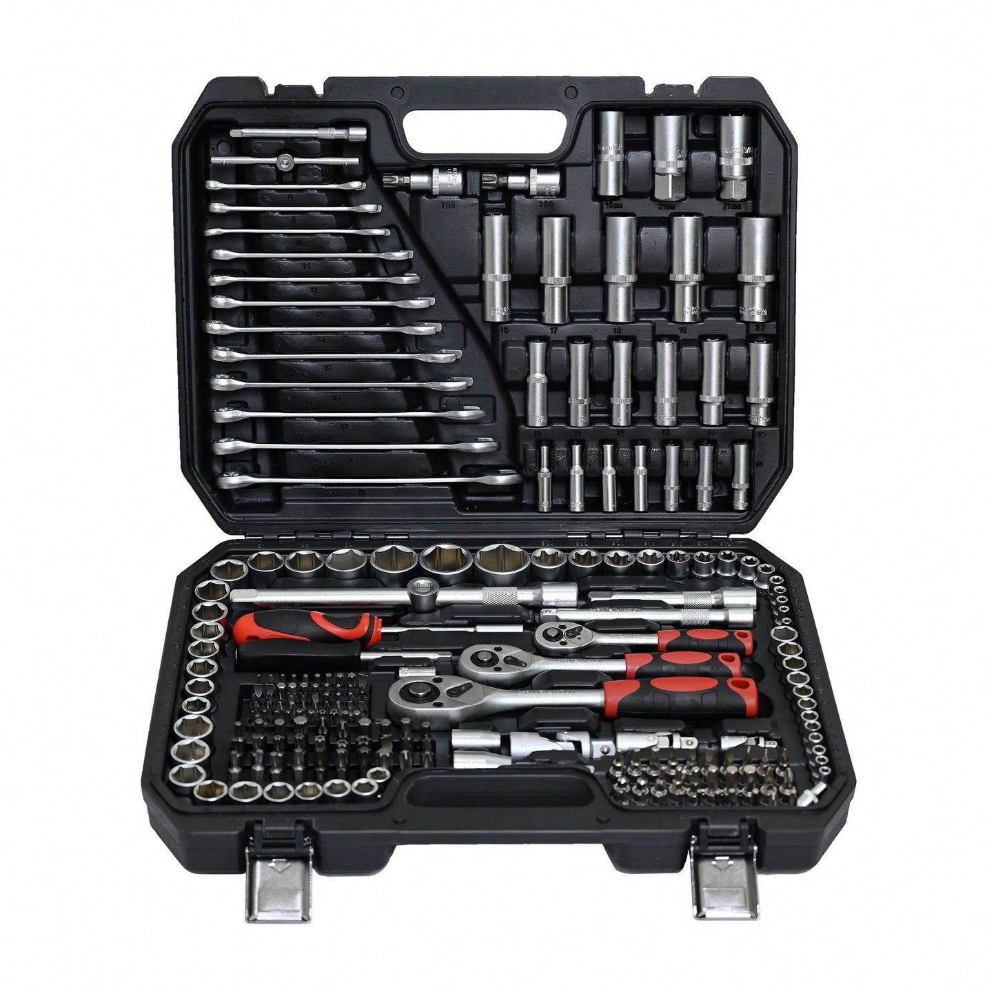 216-Piece Portable Tool Kit And Socket Wrench Set For Home Repairs Includes Case Ratchet Wrenches Ideal For Men And Women