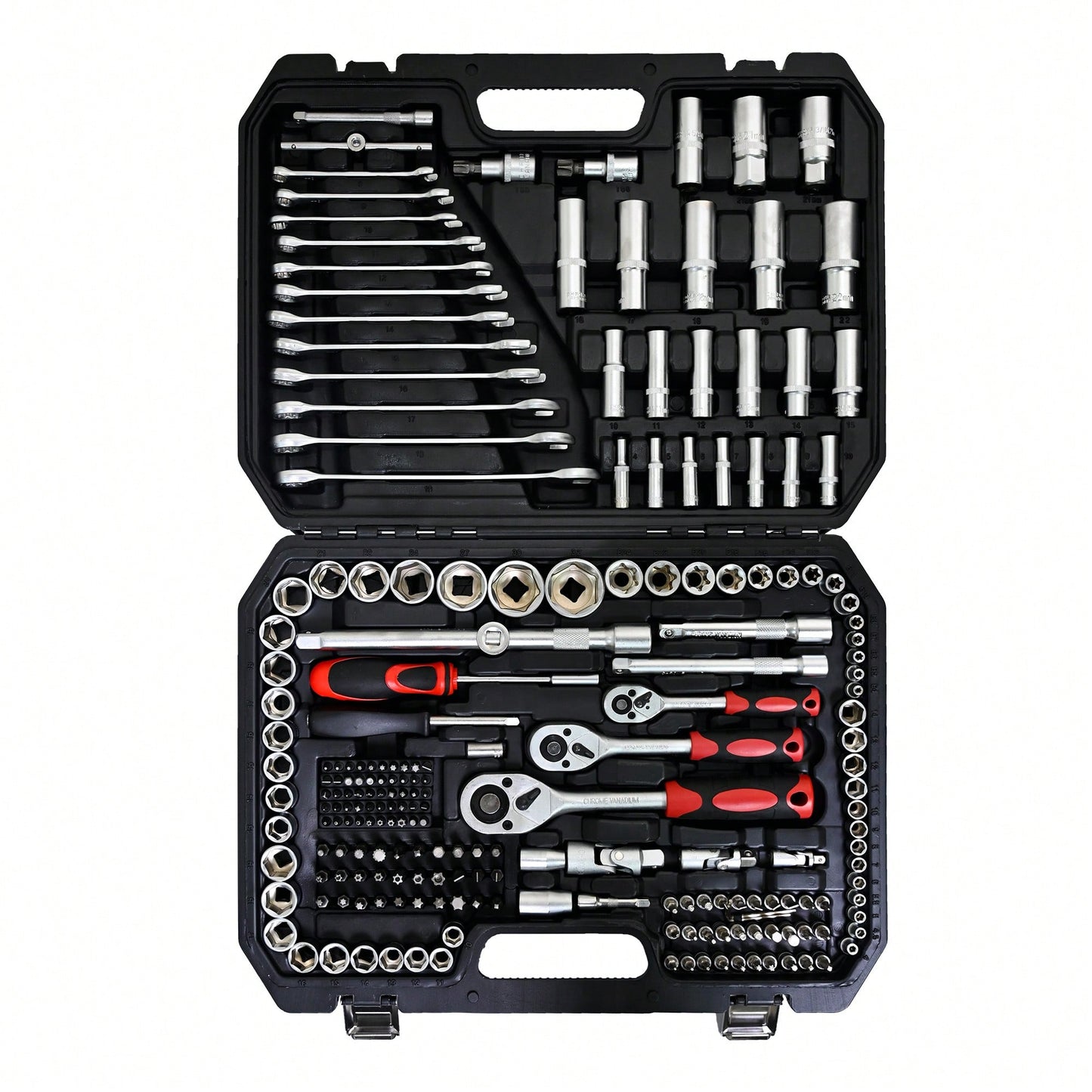 216-Piece Portable Tool Kit And Socket Wrench Set For Home Repairs Includes Case Ratchet Wrenches Ideal For Men And Women