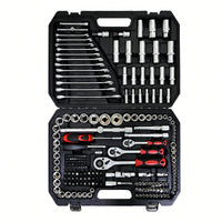 216-Piece Portable Tool Kit And Socket Wrench Set For Home Repairs Includes Case Ratchet Wrenches Ideal For Men And Women