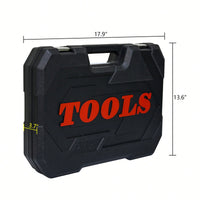 216-Piece Portable Tool Kit And Socket Wrench Set For Home Repairs Includes Case Ratchet Wrenches Ideal For Men And Women