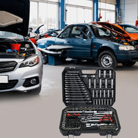 216-Piece Portable Tool Kit And Socket Wrench Set For Home Repairs Includes Case Ratchet Wrenches Ideal For Men And Women