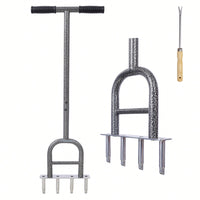 4 Corer Plug Aerator Tool With Soft Grip For Lawn Aeration And Soil Health Improvement