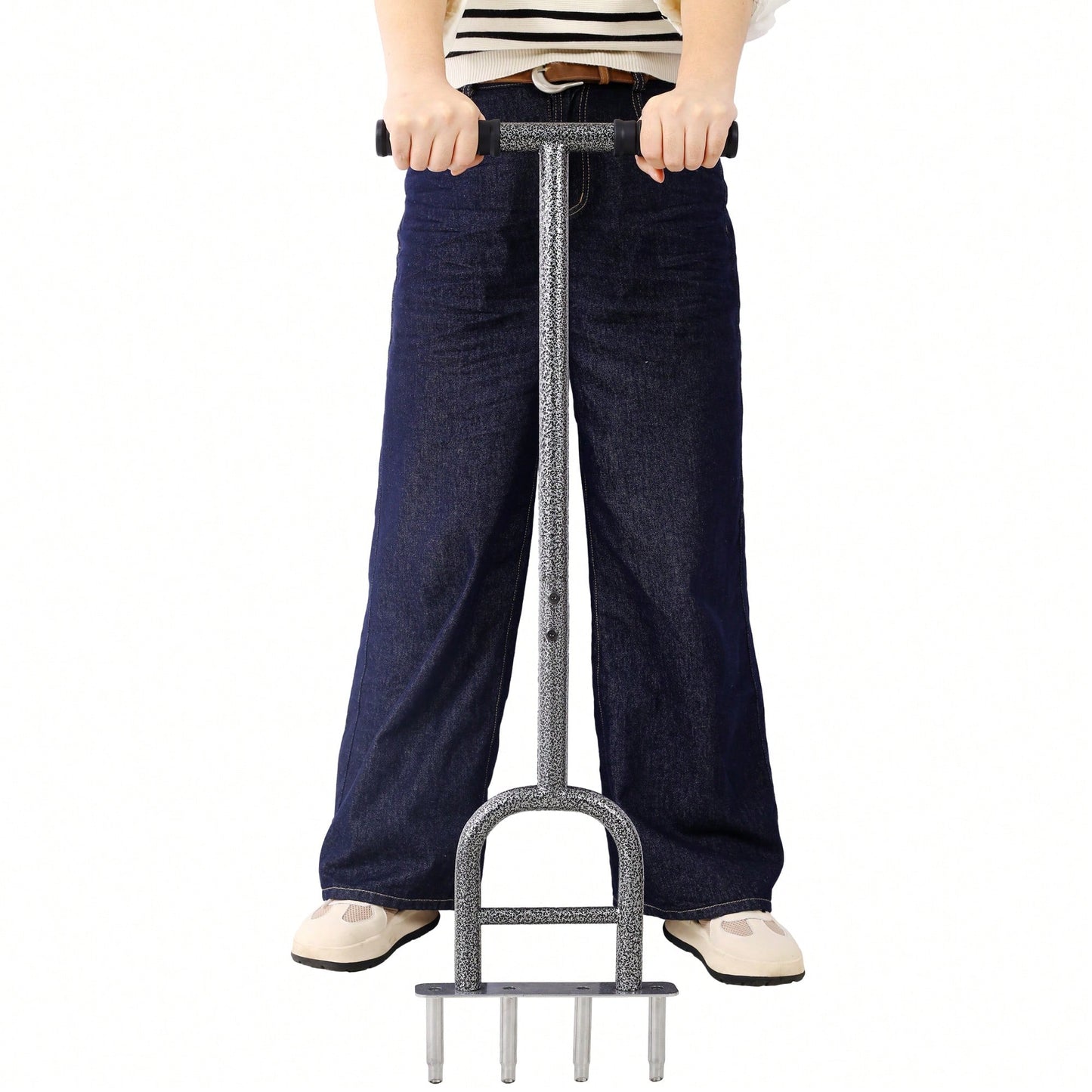 4 Corer Plug Aerator Tool With Soft Grip For Lawn Aeration And Soil Health Improvement