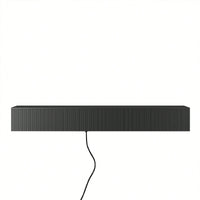 Modern Floating TV Stand With 16 Color LED Lights For 55 To 65 Inch TVs, Wall Mounted Entertainment Center In Black