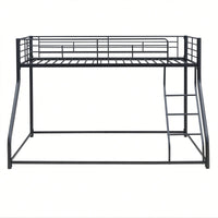 Twin XL Over Queen Metal Bunk Bed In Black Finish