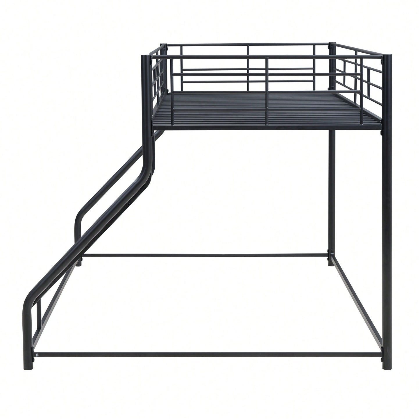 Twin XL Over Queen Metal Bunk Bed In Black Finish