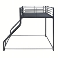 Twin XL Over Queen Metal Bunk Bed In Black Finish