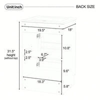 Compact Black Bathroom Vanity With Sink And Adjustable Storage Shelf