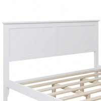 Elegant Solid Wood Queen Platform Bed In Modern Design