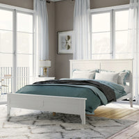 Elegant Solid Wood Queen Platform Bed In Modern Design