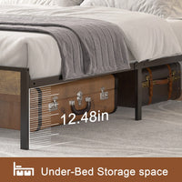 Queen Size Platform Bed Frame With Storage And LED Lights, Velvet Headboard With Bookcase Shelves, No Box Spring Required, Noise Free Design