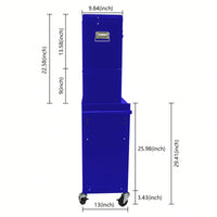 Rolling Tool Chest With 6 Lockable Drawers And Detachable Toolbox For Garage And Workshop Storage - Blue
