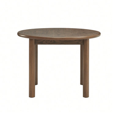 42 Inch Round Wooden Dining Table For 4, Retro Kitchen Table With Solid Wood Legs, Easy Assembly For Home And Restaurant Use