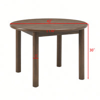 42 Inch Round Wooden Dining Table For 4, Retro Kitchen Table With Solid Wood Legs, Easy Assembly For Home And Restaurant Use