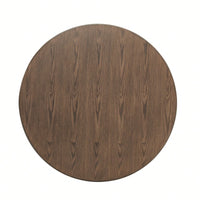 42 Inch Round Wooden Dining Table For 4, Retro Kitchen Table With Solid Wood Legs, Easy Assembly For Home And Restaurant Use