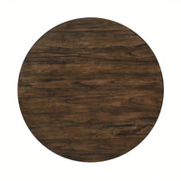 45.7 Inch Round Dining Table With Shelf Modern Farmhouse Retro Style 30 Inch Height