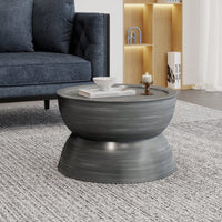 Artisan Hammered Metal Coffee Table - Rustic Chic Home Decor