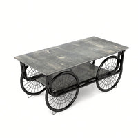 Elegant Rectangular Coffee Table With Sturdy Base - Modern Retro Design For Living Room Decor