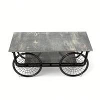 Elegant Rectangular Coffee Table With Sturdy Base - Modern Retro Design For Living Room Decor