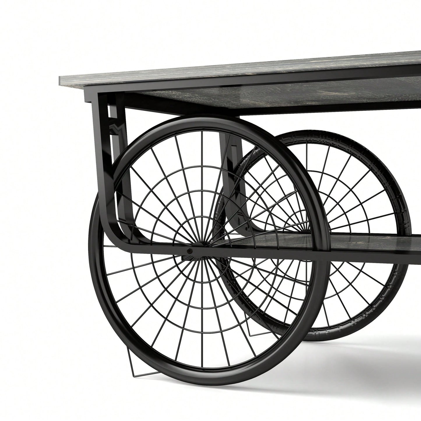 Elegant Rectangular Coffee Table With Sturdy Base - Modern Retro Design For Living Room Decor