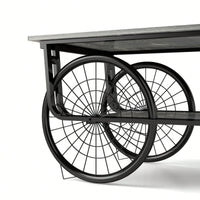 Elegant Rectangular Coffee Table With Sturdy Base - Modern Retro Design For Living Room Decor