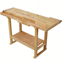 Spacious 55-Inch Wooden Workbench For Garage And Home Workshops - Sturdy And Versatile Workspace Solution