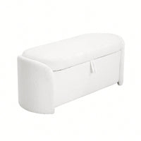 Boucle Storage Ottoman - Stylish Organizer For Home Decor & Functional Seating Beige