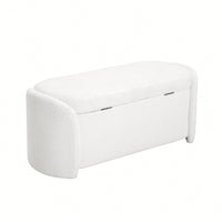 Boucle Storage Ottoman - Stylish Organizer For Home Decor & Functional Seating Beige