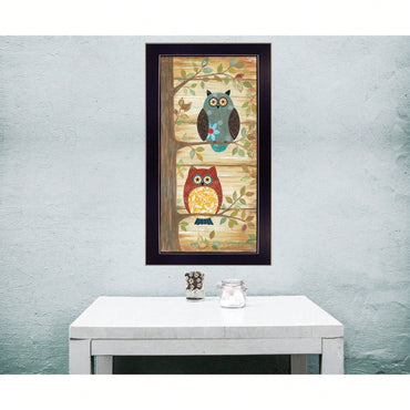Charming Framed Poster Of Two Owls | Ready To Hang Wall Art In Stylish Black Frame