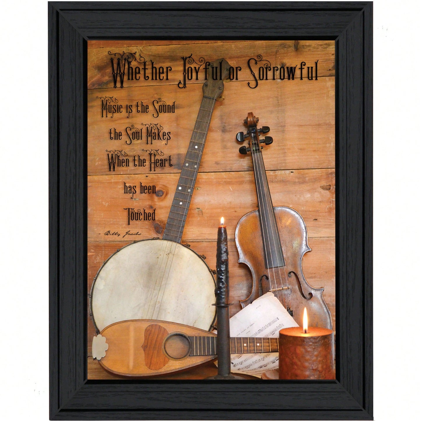 Framed Music-Themed Wall Art - Ready To Hang Black Framed Poster For Stylish Home Décor