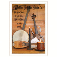 Framed Music-Themed Artwork Print - Ready To Hang In Elegant White Frame