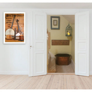 Framed Music-Themed Artwork Print - Ready To Hang In Elegant White Frame